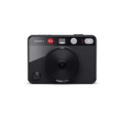 Leica Sofort 2 Appareil photo numérique et instantané avec écran LCD, 2 déclencheurs, 10 effets d'objectif et prise en charge de l'application Leica FOTOS (Noir)