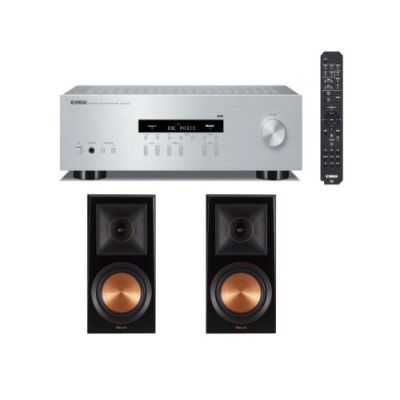 Amplificateur Yamaha R-S202D Bluetooth Argent + Enceinte Klipsch RP-600M Ebony Vendue par paire