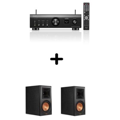 Pack amplificateur Denon PMA-900HNE Noir avec paire d’enceintes Klipsch RP-600M Ebony