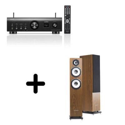 Pack amplificateur Denon PMA-900HNE Noir avec paire d’enceintes Cabasse Jersey MT32/2 Noyer