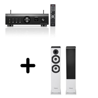 Pack amplificateur Denon PMA-900HNE Noir avec paire d’enceintes Cabasse Jersey MT32/2 Blanc mat