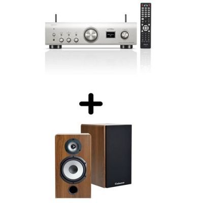 Pack amplificateur Denon PMA-900HNE Argent avec paire d’enceintes Cabasse Antigua MT32/2 Noyer