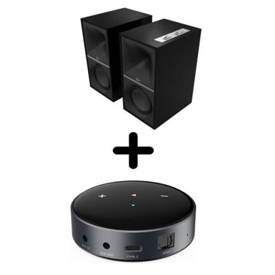 Enceintes actives Hi-Fi Klipsch The Sevens Noir Vendues par paire + Lecteur réseau Linkplay Wiim Mini