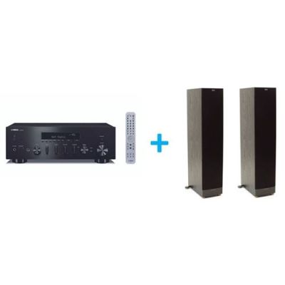 Amplificateur Hi-Fi Yamaha R-N600A Noir + une paire d'enceintes colonne Klipsch Series RF-82 MKII noir