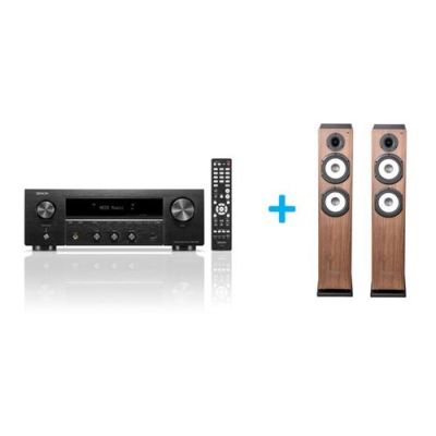 Amplificateur Hi-Fi Denon DRA-900H Noir + une paire d’enceintes colonne Cabasse Jersey MT32/2 Edition spéciale Noyer