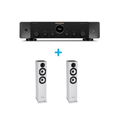 Amplificateur Hi-Fi Marantz Stéréo 70 Noir + une paire d'enceintes colonne Cabasse Jersey MT32/2 Edition spéciale Blanc mat
