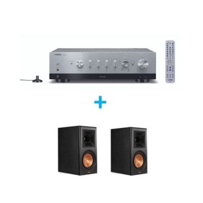 Amplificateur Hi-Fi Yamaha R-N800A Argent + une paire d'enceintes Klipsch RP-600M Ebony