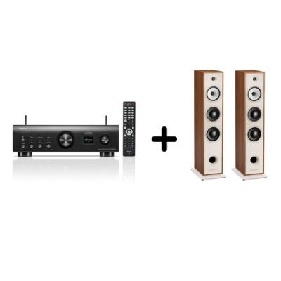 Pack amplificateur Denon PMA-900HNE Noir avec paire d’enceintes Triangle Borea BR08 Chêne