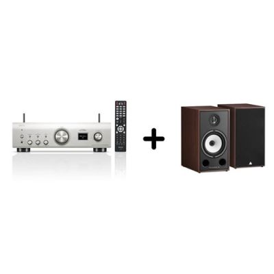 Pack amplificateur Denon PMA-900HNE Argent avec paire d’enceintes Triangle Borea BR03 Noyer