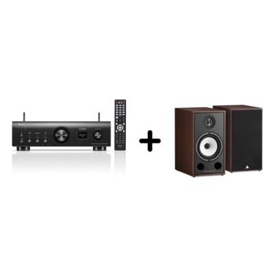 Pack amplificateur Denon PMA-900HNE Noir avec paire d’enceintes Triangle Borea BR03 Noyer