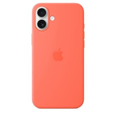 Apple Coque en Silicone avec MagSafe pour iPhone 16 Plus - Tangerine ​​​​​​​