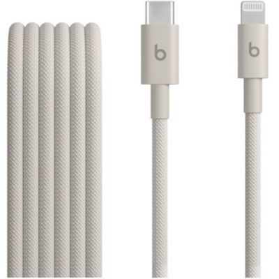 image Beats USB-C vers Lightning Câble tissé, charge rapide, durable/anti-nœuds, chargeur compatible pour les appareils Apple à port Lightning (1,5 m) - Gris éclair