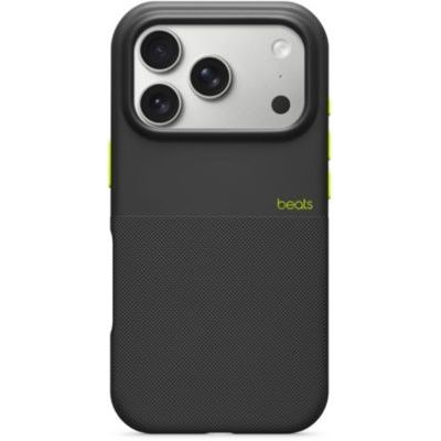 Beats Coque Haute résistance pour iPhone 17 Pro équipée MagSafe avec Commande de l'appareil Photo, Protection Contre Les Chutes et Les Rayures, Fini Mat texturé - Noir Everest