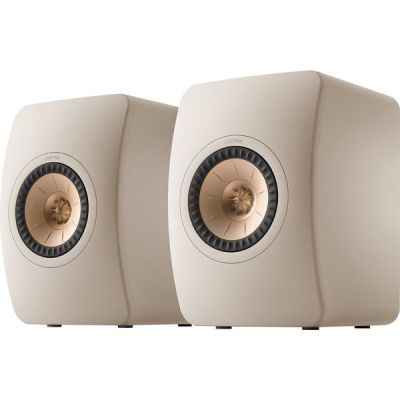 image Enceintes bibliothèque KEF LS50 Meta Beige Sable