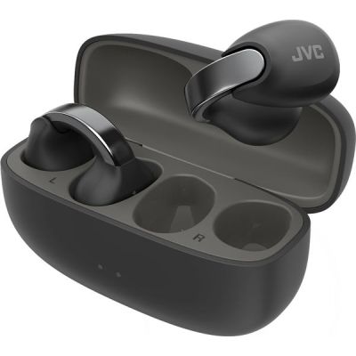 JVC nearphones Style Clip d'oreille Ecouteurs sans Fils avec Boucle Brillante, Confortables, Bluetooth 5.3, Connexion multipoints, autonomie 24H, Application dédiée - HA-NP1T-B (Noir Charbon) image JVC nearphones Style Clip d'oreille Ecouteurs sans Fils avec Boucle Brillante, Confortables, Bluetooth 5.3, Connexion multipoints, autonomie 24H, Application dédiée - HA-NP1T-B (Noir Charbon)
