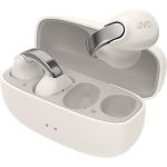 image produit JVC nearphones Style Clip d'oreille Ecouteurs sans Fils avec Boucle Brillante Confortables, Bluetooth 5.3, Connexion multipoints, autonomie 24H, Application dédiée- HA-NP1T-W (Blanc cassé)