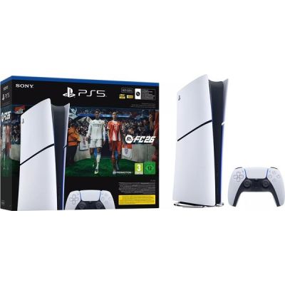 image Playstation Sony, Pack Console PS5 édition Numérique, avec 1 Manette Sans Fil DualSense plus jeu EA SPORTS FC 26 (code de téléchargement)