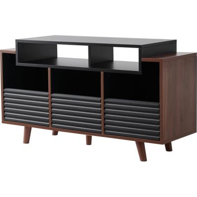 image Meubles hi-fi NorStone Oslo 1200 Noir et Noyer