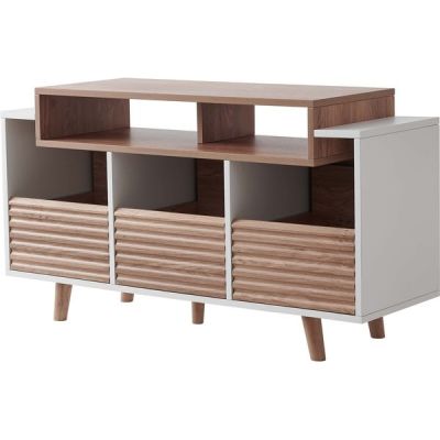 image Meubles hi-fi NorStone Oslo 1200 Blanc et Chêne