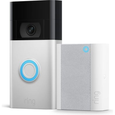 image Contrôle Ring Battery Video Doorbell Nickel Satiné + Chime
