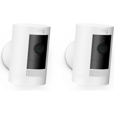 Caméras Ring Stick Up Cam Battery Blanc (2 pièces)