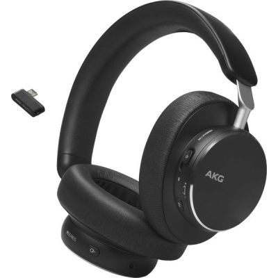 image AKG N9 Hybrid Over-Ear Casque – Son cristallin sans Fil, True Adaptive Noise Cancelling, Qualité d’Appel certifiée Zoom, 100h d’autonomie, Bluetooth, USB-C, Noir