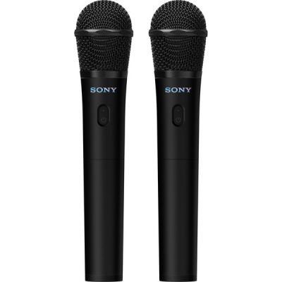 image Sony ULTMIC1 - Pack de 2 Microphones sans Fil et récepteur, réduction de Bruit avancée, Duet Assist, Batterie de 20h, résistant aux Chocs, Parfait avec Les Enceintes festives ULT Power Sound - Noir