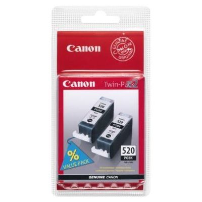 image Canon PGI-520 Cartouches BK Noires Pack de 2 (Emballage plastique)