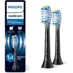 image produit Philips Sonicare C3 Premium Plaque Defence - têtes de brosse à dents de rechange d'origine, noir, lot de 2, HX9042/88