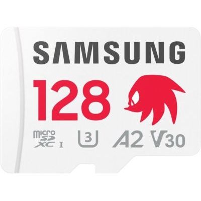 image Samsung Carte mémoire microSDXC Sonic Pro Plus, Interface UHS-I, 128 Go, Vitesse de Lecture jusqu'à 180 Mo/s, Toujours Plus de Vitesse pour Les Consoles, MB-MD128SA/LC1, avec Adaptateur SD