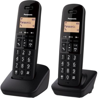 image Panasonic (Wireless) Téléphone Fixe sans Fil Duo - KX-TGB612FRB - Noir