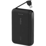 image produit Belkin BoostCharge Batterie Externe 10 000 mAh Portable avec câble intégré (PD 20 W, Recharge Rapide USB-C Power Delivery, pour Tous Les modèles de l'iPhone 16/15, iPad Pro, Galaxy S24, etc.)