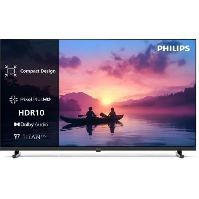 image Philips 24PHS6000 HD LED Smart TV - Écran 24 Pouces avec Pixel Plus, Plateforme Titan OS et Son Dolby Digital - Compatible Alexa et Assistant Vocal Google