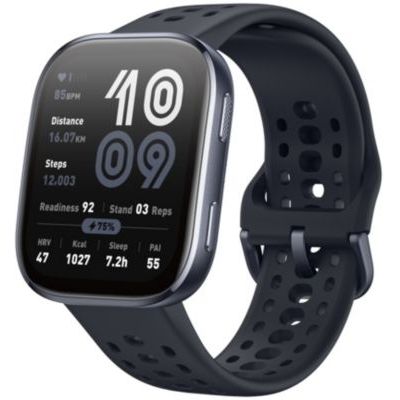 image Amazfit Bip 6 Smartwatch 46mm, Batterie 14 Jours, AMOLED 1,97", GPS avec Cartes, IA, Appels Bluetooth, Suivi Santé et Sommeil, 140+ Modes Sportifs, Étanchéité 5ATM, Noir