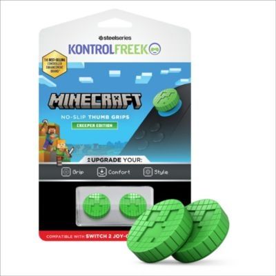 image KontrolFreek Poignées antidérapantes pour Pouces Minecraft - Édition Creeper | Compatibles avec Nintendo Switch 2 | Lot de 2
