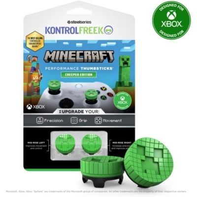 image Kontrolfreek Performance Thumbsticks® Minecraft – Édition Creeper | Xbox Series X|S | 2 joysticks pour Pouces mi-Hauts
