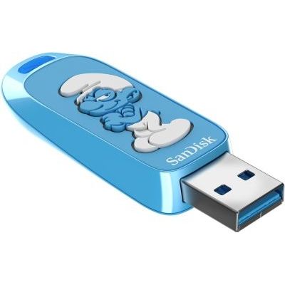 image Clé USB SANDISK 64Go 3.2 Edition Schtroumpf a lunettes
