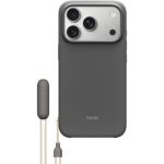 image produit Beats Coque avec béquille pour iPhone 17 Pro équipée MagSafe avec Commande de l'appareil Photo, Support intégré et dragonne, Fini Mat et Doublure en Tissu Microfibre - Gris Granite