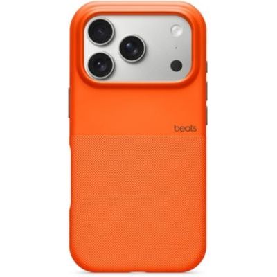 image Beats Coque Haute résistance pour iPhone 17 Pro équipée MagSafe avec Commande de l'appareil Photo, Protection Contre Les Chutes et Les Rayures, Fini Mat texturé - Orange Sierra