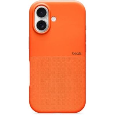 image Beats Coque Haute résistance pour iPhone 17 équipée MagSafe avec Commande de l'appareil Photo, Protection Contre Les Chutes et Les Rayures, Fini Mat texturé - Orange Sierra