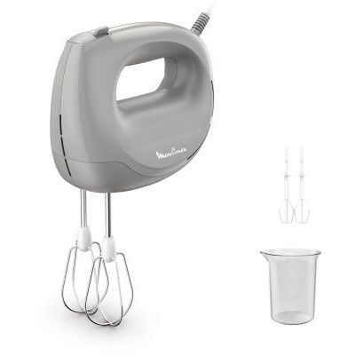 image Moulinex Easy Max, Batteur, Mélange parfait, Compact, Bouton réglable avec 5vitesses, 2 jeux de fouets, Poivre, HM262BF0