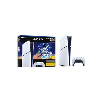 image Sony, PlayStation, Pack Console PS5 Slim Édition Numérique, avec 1 Manette Sans Fil DualSense + Jeu Astro Bot (code de téléchargement) - Édition limitée