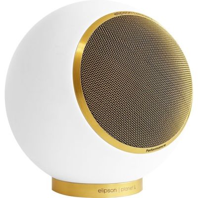 Enceintes bibliothèque Elipson Planet L Performance Blanc mat Gold