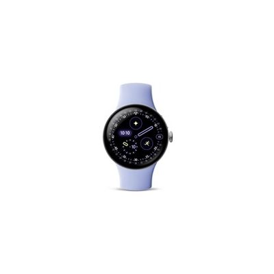 image Pixel Watch 4 41 mm Bluetooth Argent Poli avec bracelet sport fluoroélastomère Iris