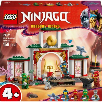 LEGO Ninjago Le Temple de Spinjitzu des Ninjas 71831 | Jouet pour garçon ou fille dès 4 ans, stimule le jeu de rôle, 4 minifigurines et un dragon, idée cadeau, 158 pièces