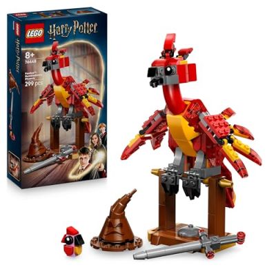 LEGO Harry Potter Fumseck : Le Phénix de Dumbledore - Jouet Avec Figurine d'Oiseau - Décoration Intérieure - Choixpeau & Épée De Gryffondor - Cadeau d'Anniversaire Pour Fille Ou Garçon Dès 8 Ans 76448
