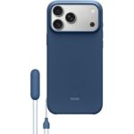 image produit Beats Coque avec béquille pour iPhone 17 Pro Max équipée MagSafe avec Commande de l'appareil Photo, Support intégré et dragonne, Fini Mat et Doublure en Tissu Microfibre - Bleu Basalte