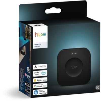 image Philips Hue Bridge Pro, Hub pour éclairage connecté, connexion sans fil, Prend en charge 150+ éclairages et 50+ accessoires, Hub domotique compatible Apple Home, Alexa, Google, Samsung SmartThings