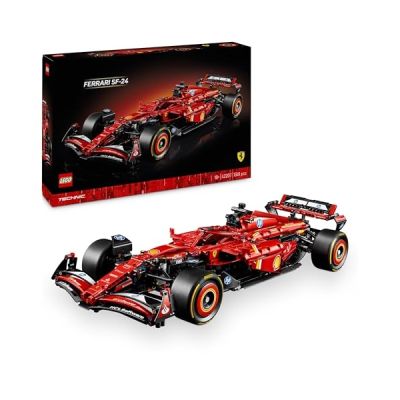 image LEGO Technic F1 Ferrari SF-24 - Maquette de Voiture de Course Collector à Échelle 1/8 - Inclut Moteur V6, Boîte de Vitesses, DRS & Volant - Activité de Noël - Idée Cadeau Adulte & Adolescent 42207
