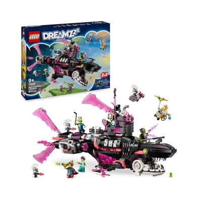 image LEGO Dreamzzz Le sous-Marin Requin des Cauchemars - Jouet Modulaire avec 2 Options De Construction - 2 Engins Volants Amovibles & 5 Minifigurines Dont Astrid - Cadeau Garçon Ou Fille Dès 9 Ans 71500